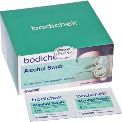 Bodichek Alcohol Swab 3x6cm - Box 200